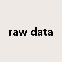 raw data是什么意思