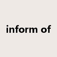 inform of是什么意思
