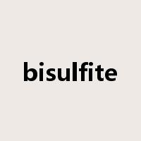 bisulfite是什么意思