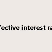 effective interest rate是什么意思