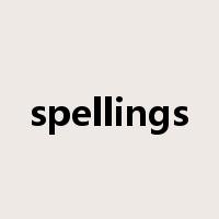 spellings是什么意思