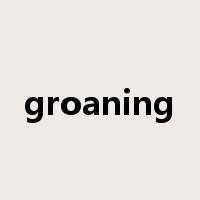 groaning是什么意思