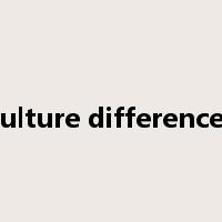 culture differences是什么意思