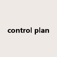 control plan是什么意思