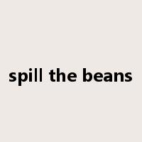 spill the beans是什么意思