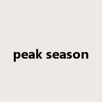 peak season是什么意思