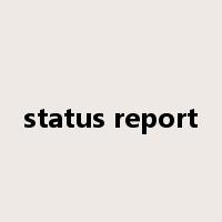 status report是什么意思
