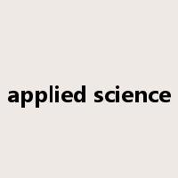 applied science是什么意思
