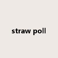 straw poll是什么意思