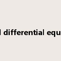 partial differential equations是什么意思