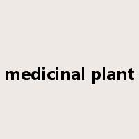 medicinal plant是什么意思