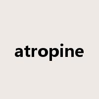 atropine是什么意思