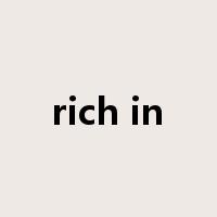 rich in是什么意思
