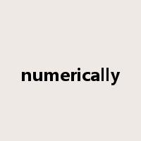 numerically是什么意思