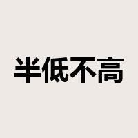 半低不高是什么意思