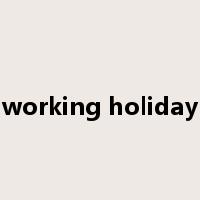 working holiday是什么意思