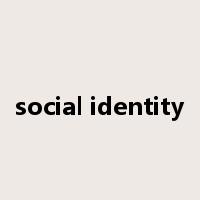 social identity是什么意思