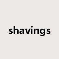 shavings是什么意思