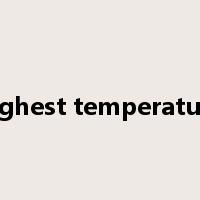 highest temperature是什么意思