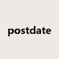 postdate是什么意思