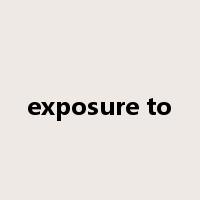 exposure to是什么意思