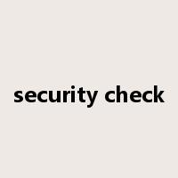 security check是什么意思