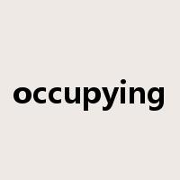 occupying是什么意思