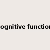 cognitive function是什么意思