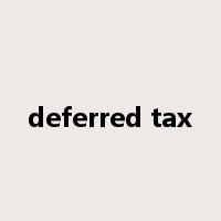 deferred tax是什么意思