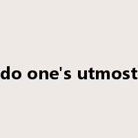 do one's utmost是什么意思