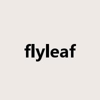 flyleaf是什么意思