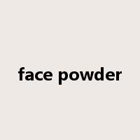 face powder是什么意思