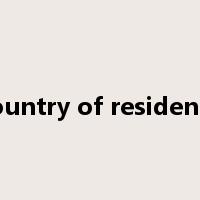 country of residence是什么意思