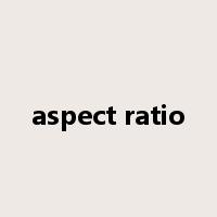 aspect ratio是什么意思