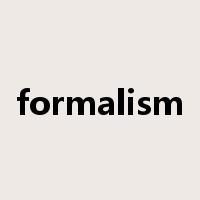 formalism是什么意思