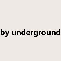 by underground是什么意思