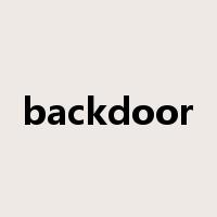 backdoor是什么意思