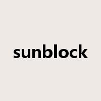 sunblock是什么意思