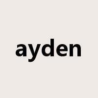 ayden是什么意思