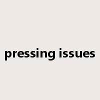 pressing issues是什么意思