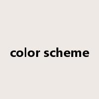 color scheme是什么意思
