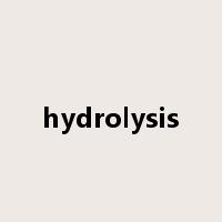 hydrolysis是什么意思