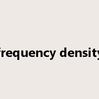 frequency density是什么意思