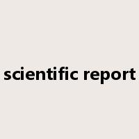 scientific report是什么意思