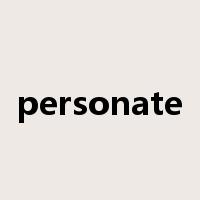 personate是什么意思
