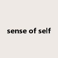 sense of self是什么意思