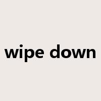 wipe down是什么意思