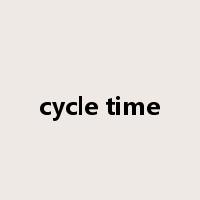 cycle time是什么意思
