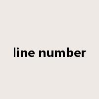line number是什么意思