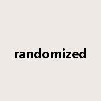 randomized是什么意思